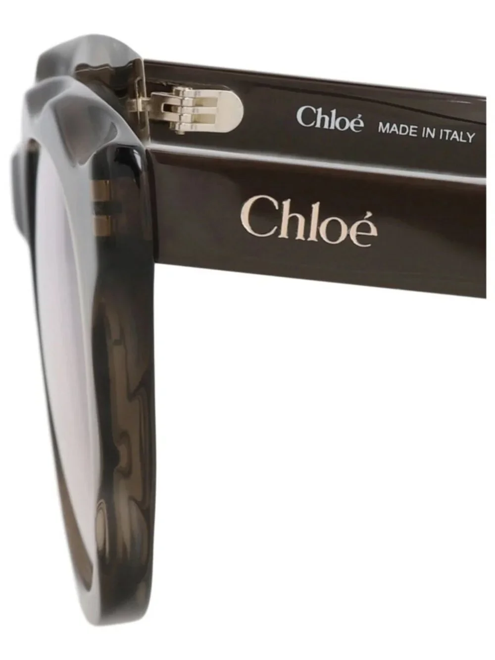 New Chloé Women's Sunglasses Round Oval Recycled Acetate Frame Brown Brown